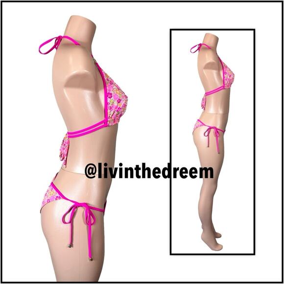 Beach Bunny Ella Triangle Top DD & Thong Bottom M or XL $216 - Picture 9 of 13